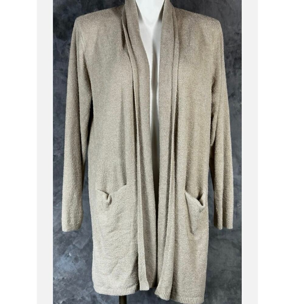 Barefoot Dreams Bamboo Chic Lite Beige Open Cardigan Sweater sz 1x